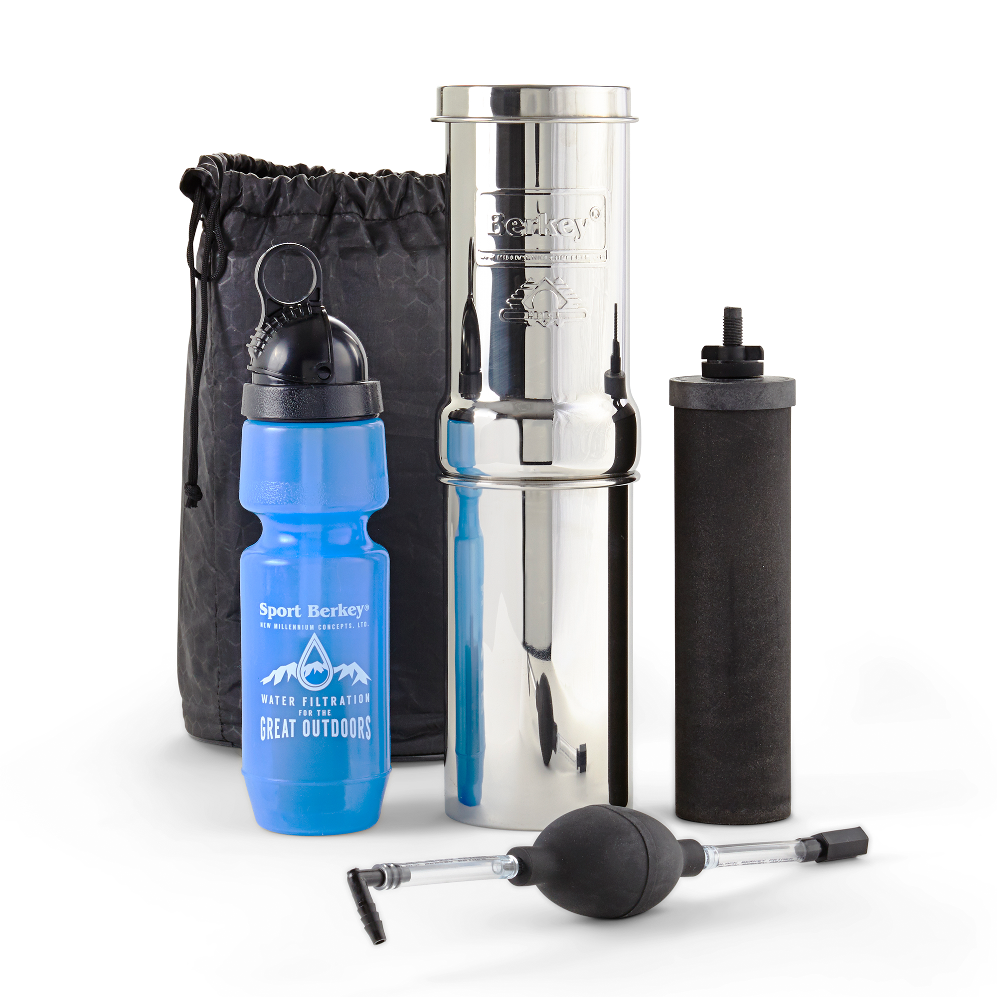 Go Berkey portable water filter for clean water when you're traveling